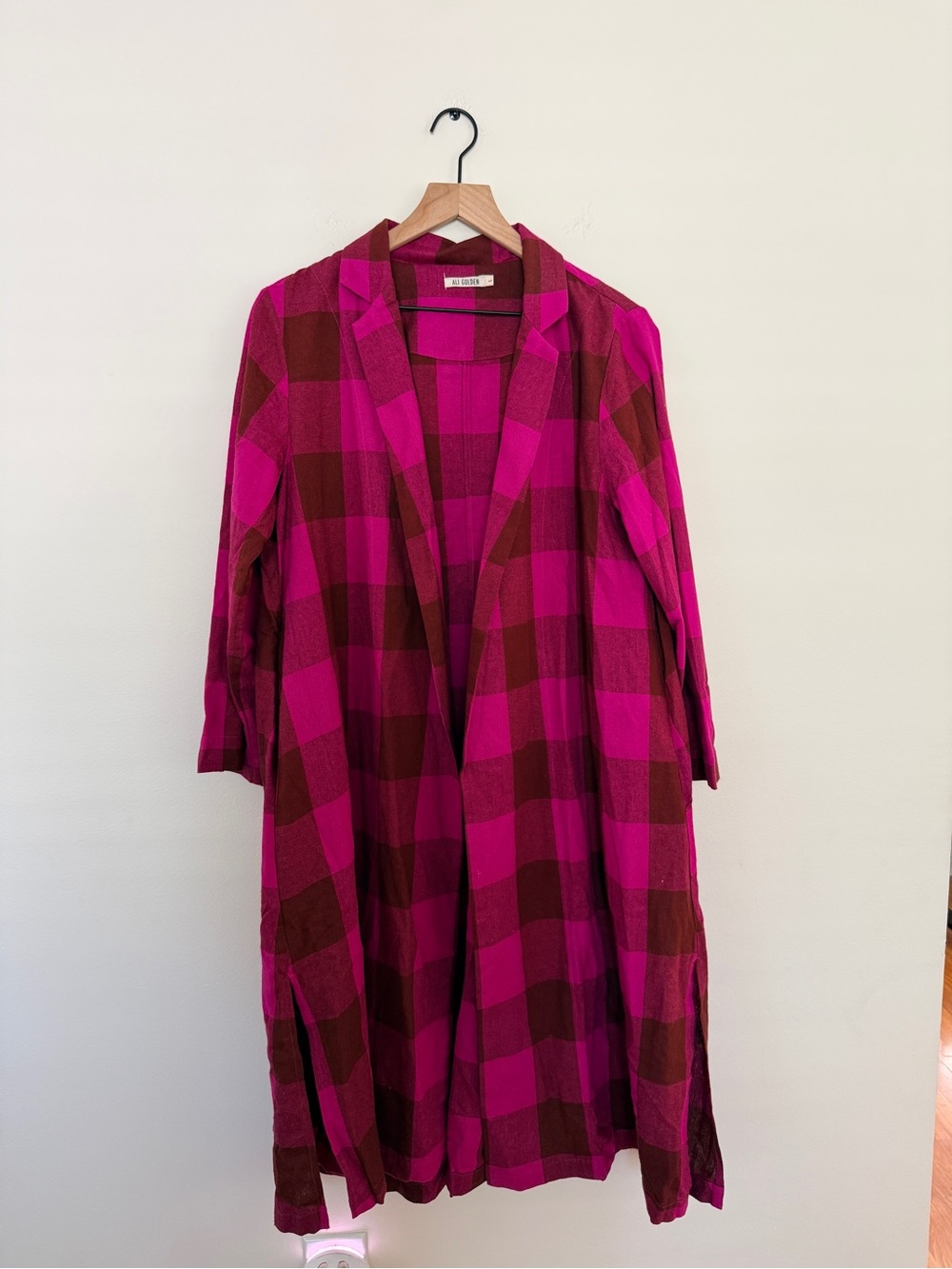 Ali Golden Notch Jacket Pink & Burgundy